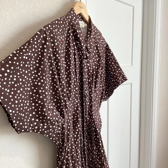 Exquise Tobie Collared Button-Front Tie-Neck Mini Shirt Dress Anthroplogie NEW - Picture 5 of 15